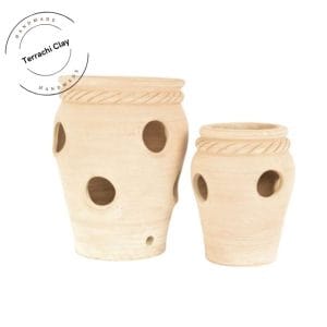 Rope Strawberry Jar terracotta