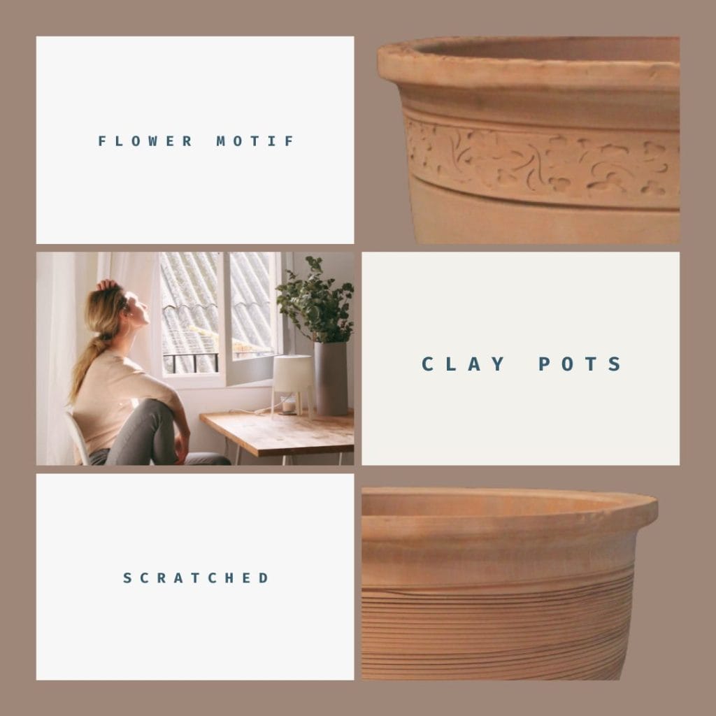 Small Clay Pots 2 terracotta pots clay